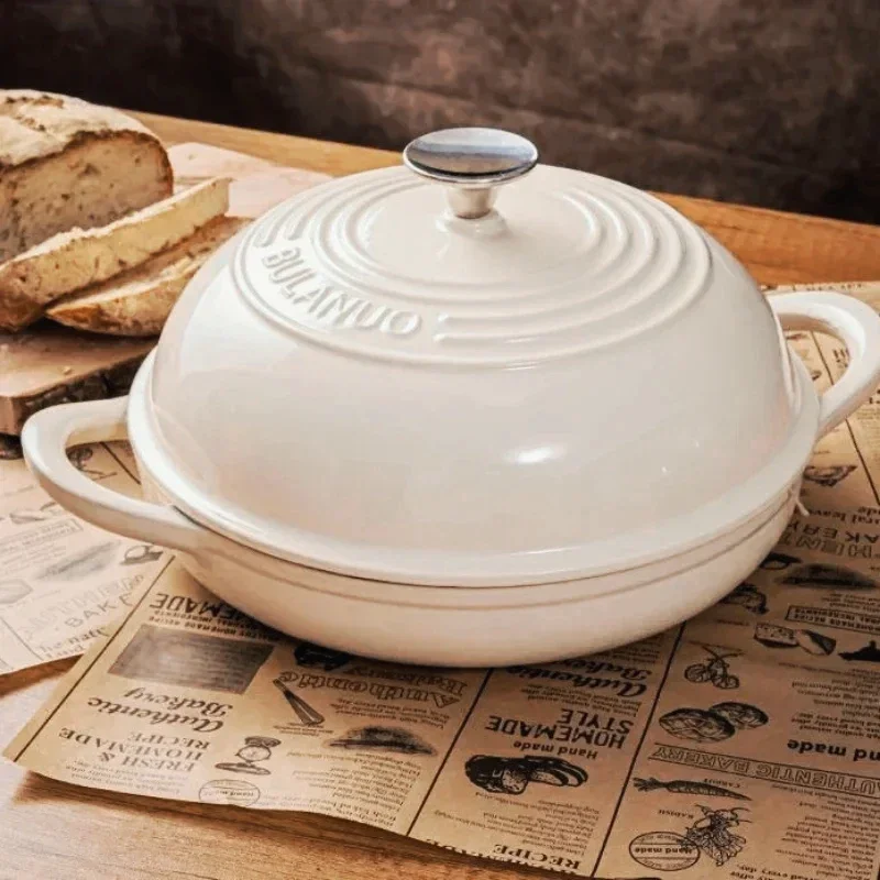 Dutch Oven Enamel - Sartén para pan de hierro fundido