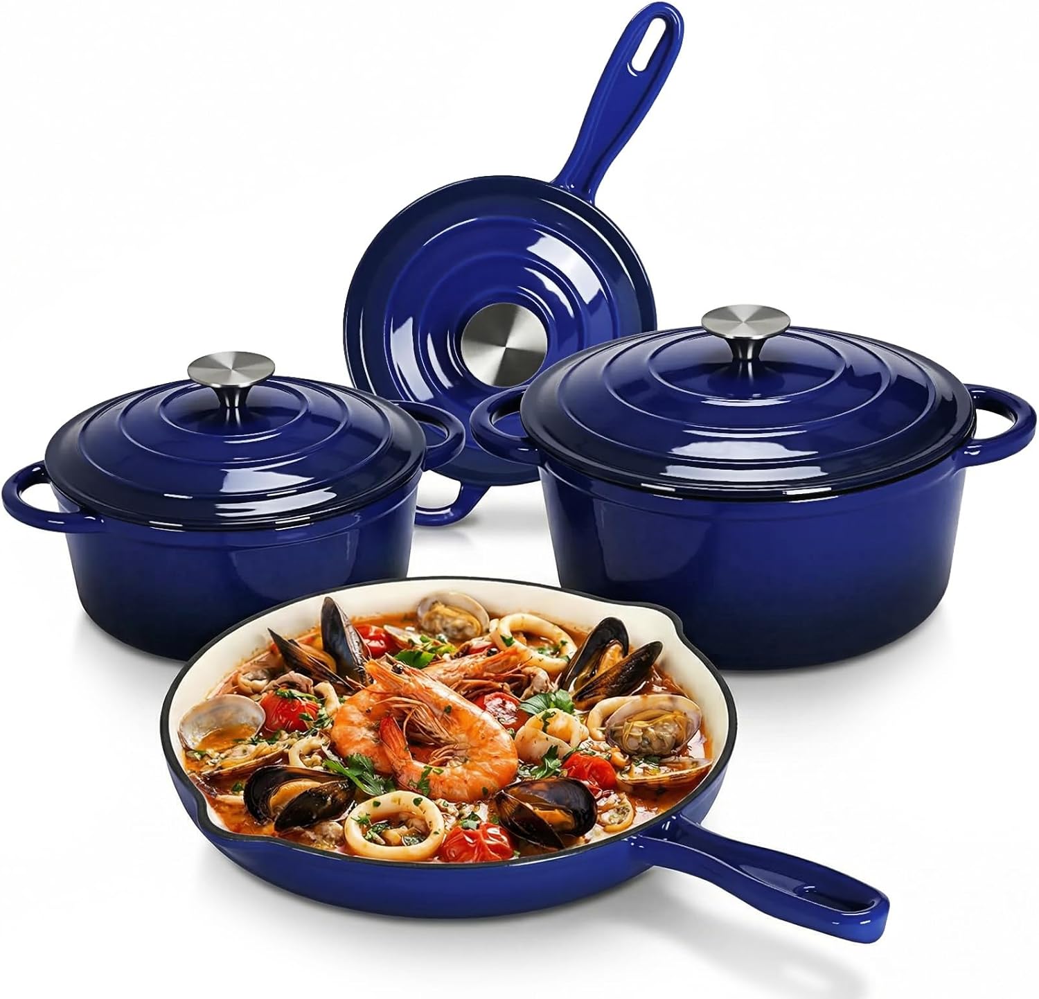 Dutch Oven Enamel - Juego de Utensilios de Cocina de